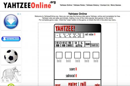 free online yahtzee against computer